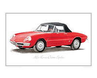 Alfa Romeo Duetto Spider classic car print