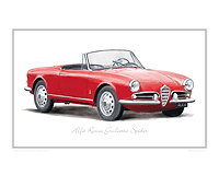 Alfa Romeo Giulietta Spider print