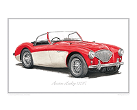 Austin-Healey 100M classic car print