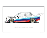 BMW 320 classic car print