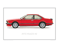 BMW 635CSi M6 classic car print