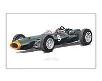 BRM P261 Racing classic car print