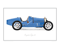Bugatti Type 35 classic car print