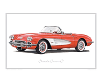 Chevrolet Corvette C1 classic car print