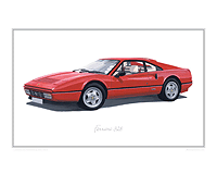 Ferrari 328 classic car print