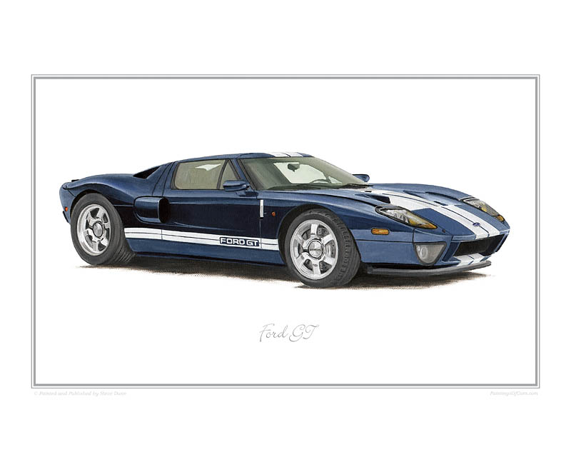 Ford GT classic car print