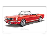 Ford Mustang classic car print