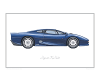 Jaguar XJ220 classic car print