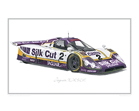 Jaguar XJR-9LM Silk Cut classic car print