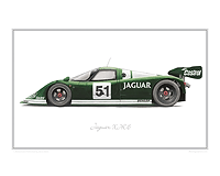 Jaguar XJR-6 TWR classic car print