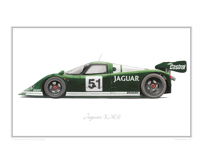 Jaguar XJR-6 TWR classic car print