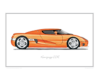 Koenigsegg CCR Car print
