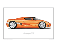 Koenigsegg CCR classic car print