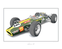 Lotus 49 Jim Clark classic car print