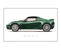 Lotus Elise Sport 200 classic car print