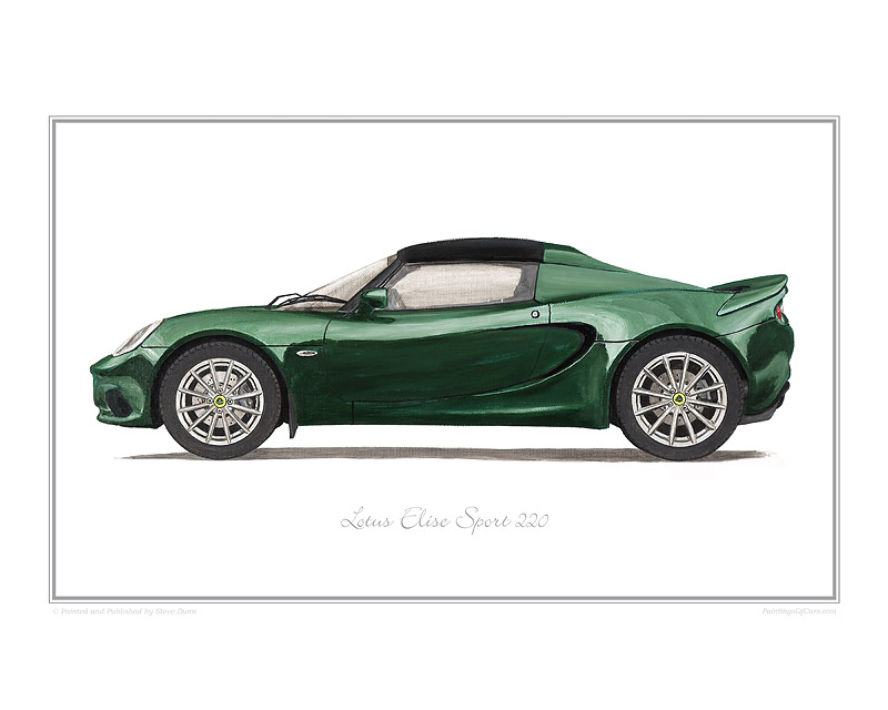 Lotus Elise Sport 200 classic car print