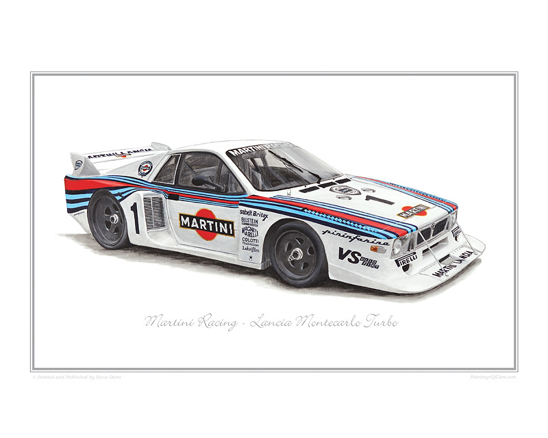 Martini Lancia Montecarlo Turbo classic car print