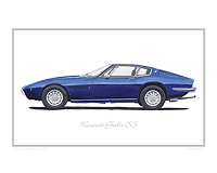 Maserati Ghibli SS classic car print