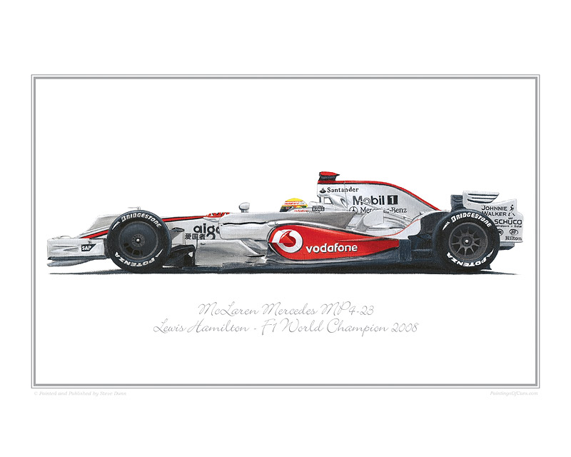 McLaren Mercedes F1 racing car print