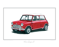 Morris Mini Cooper S classic car print
