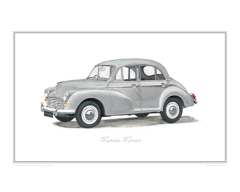 Morris Minor classic car print