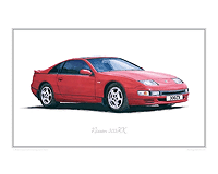 Nissan 300ZX classic car print