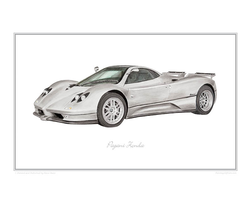 Pagani Zonda classic car print