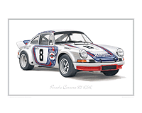 Martini Porsche 911 RSR classic car print