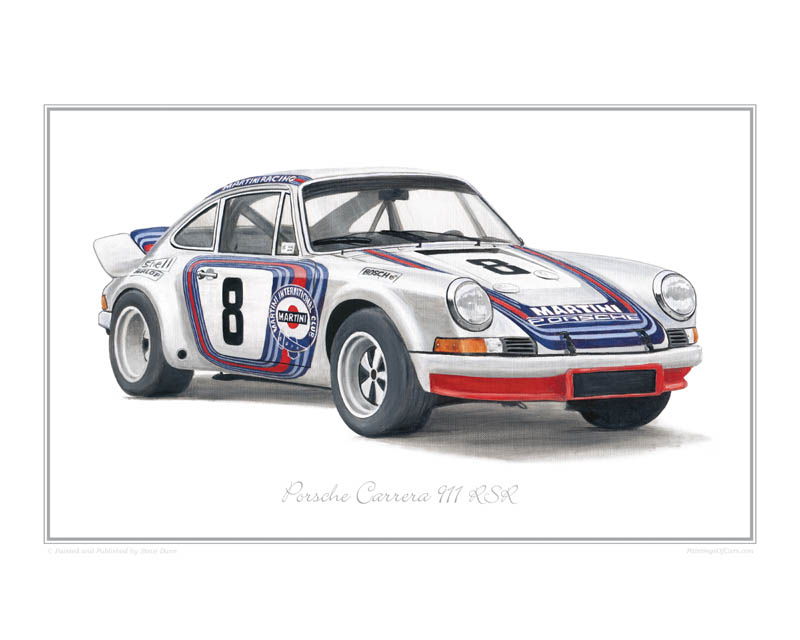 Martini Porsche 911 RSR classic car print