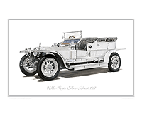 Rolls-Royce Silver Ghost classic car print