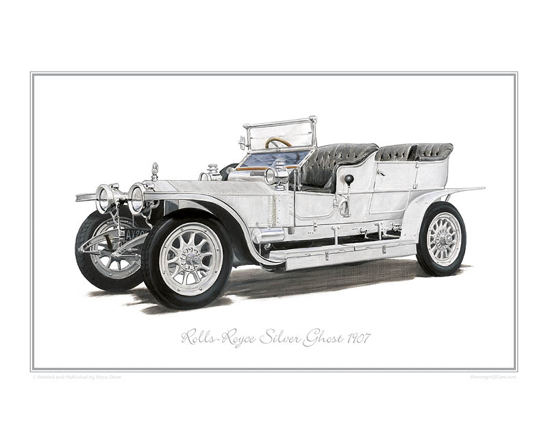 Rolls-Royce Silver Ghost classic car print