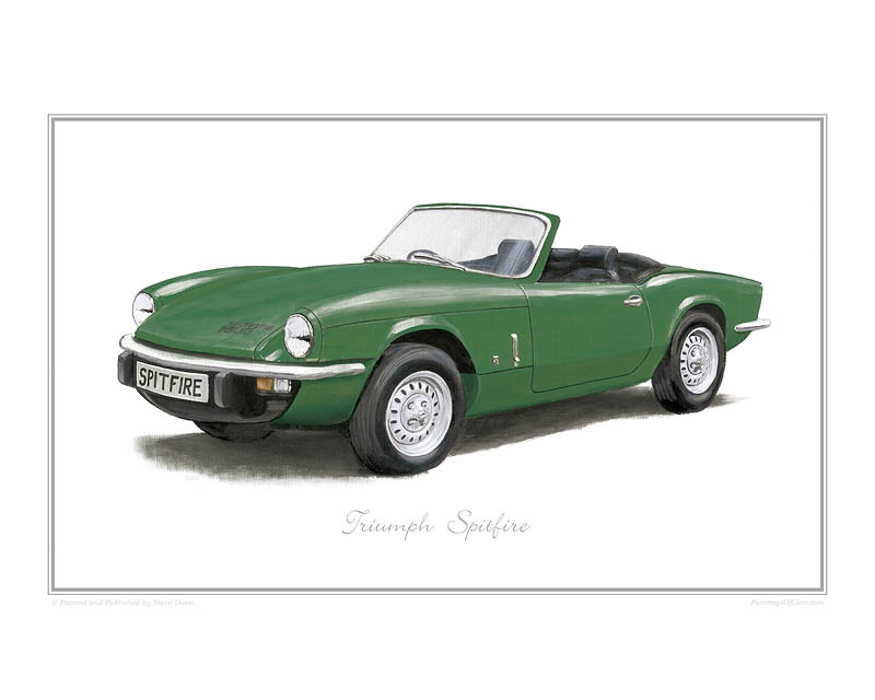 Triumph Spitfire (green) Car print