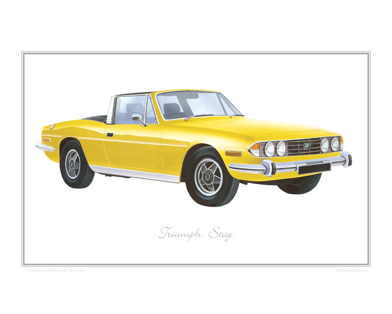 Triumph Stag (yellow) Car print