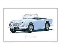 Triumph TR4 classic car print