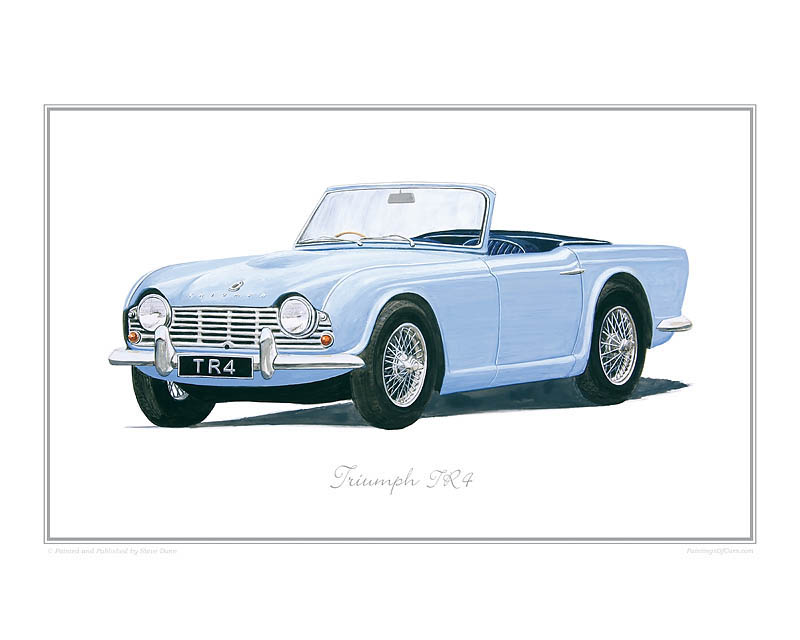 Triumph TR4 classic car print