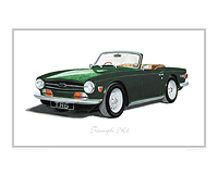 Triumph TR6 classic car print