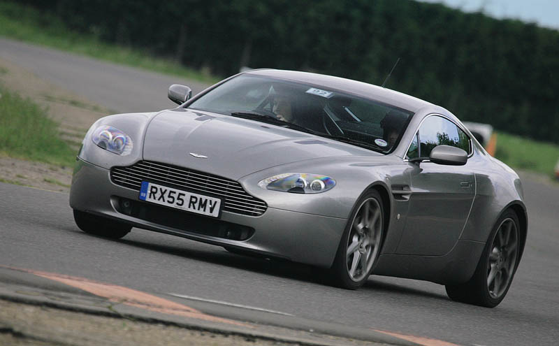 Steve driving Aston Martin Vantage V8